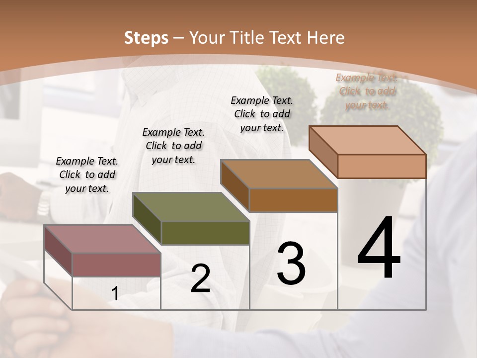 Two Men Shaking Hands In Front Of A Computer Screen PowerPoint Template