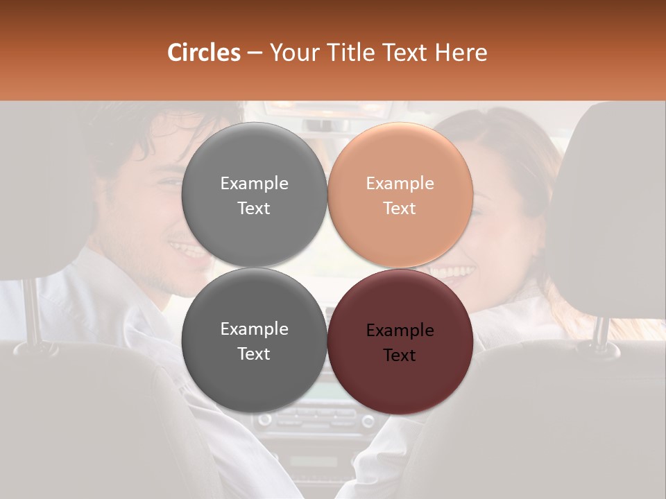 A Man And Woman Sitting In The Back Seat Of A Car PowerPoint Template