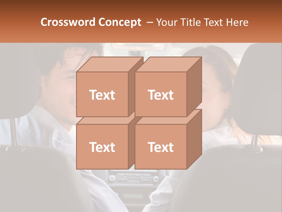 A Man And Woman Sitting In The Back Seat Of A Car PowerPoint Template