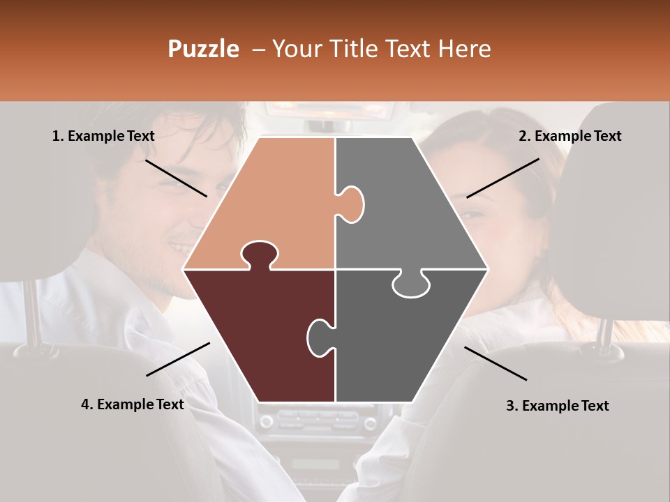 A Man And Woman Sitting In The Back Seat Of A Car PowerPoint Template