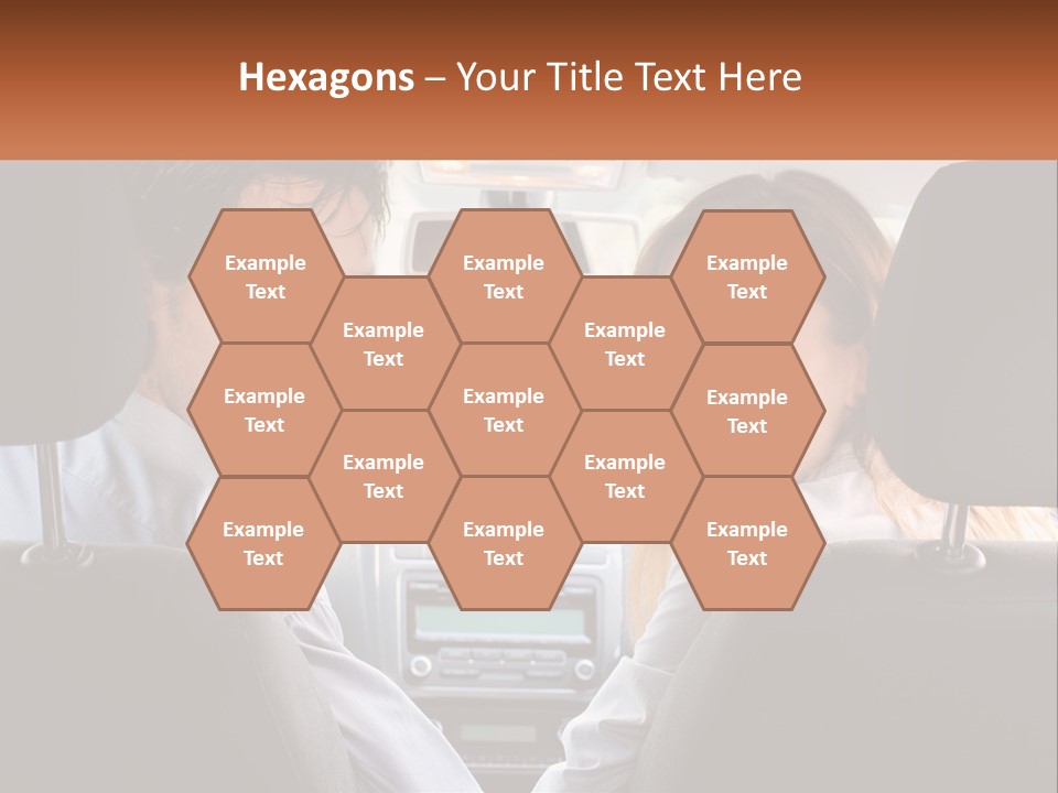 A Man And Woman Sitting In The Back Seat Of A Car PowerPoint Template