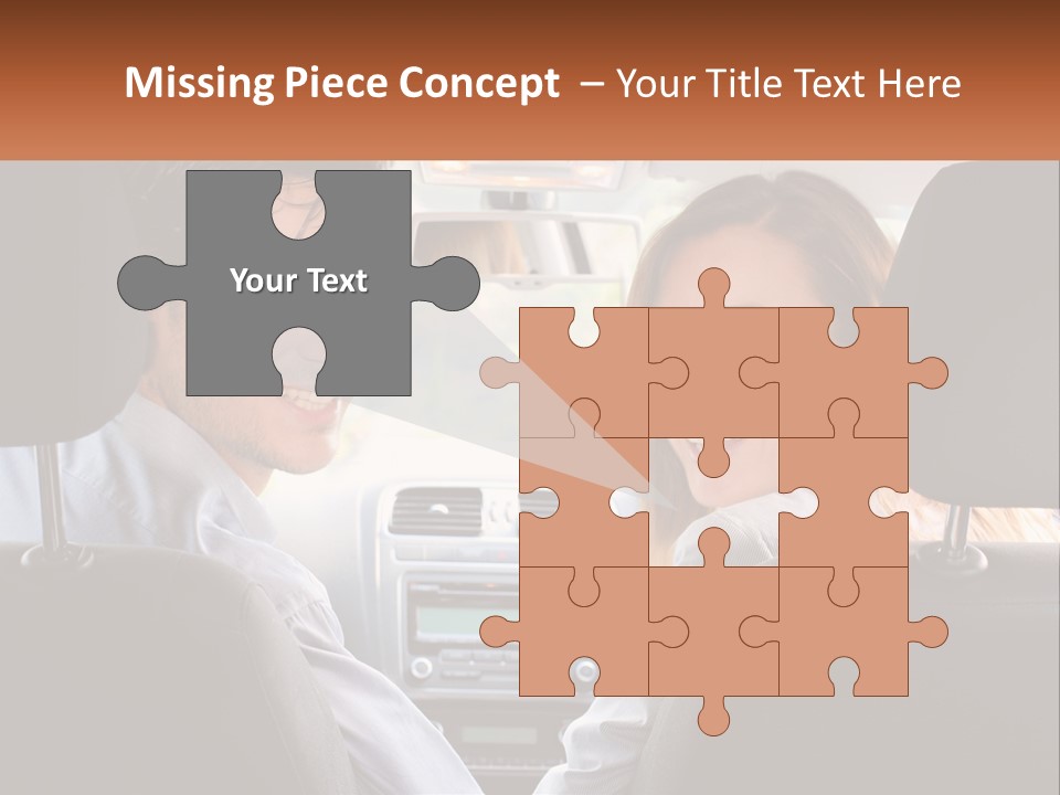 A Man And Woman Sitting In The Back Seat Of A Car PowerPoint Template