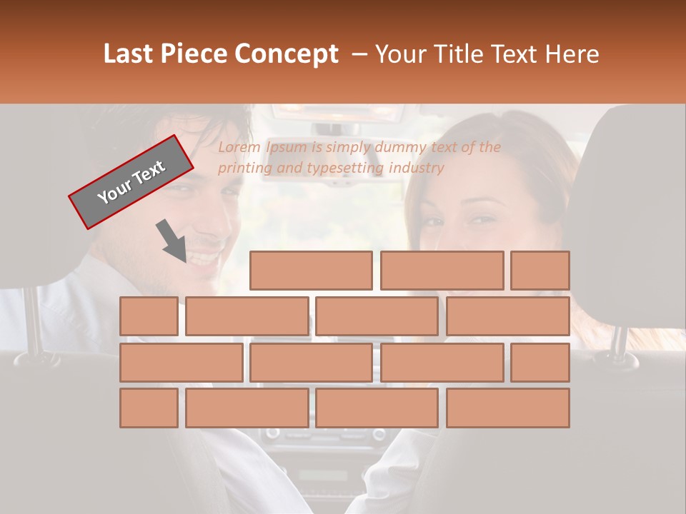 A Man And Woman Sitting In The Back Seat Of A Car PowerPoint Template
