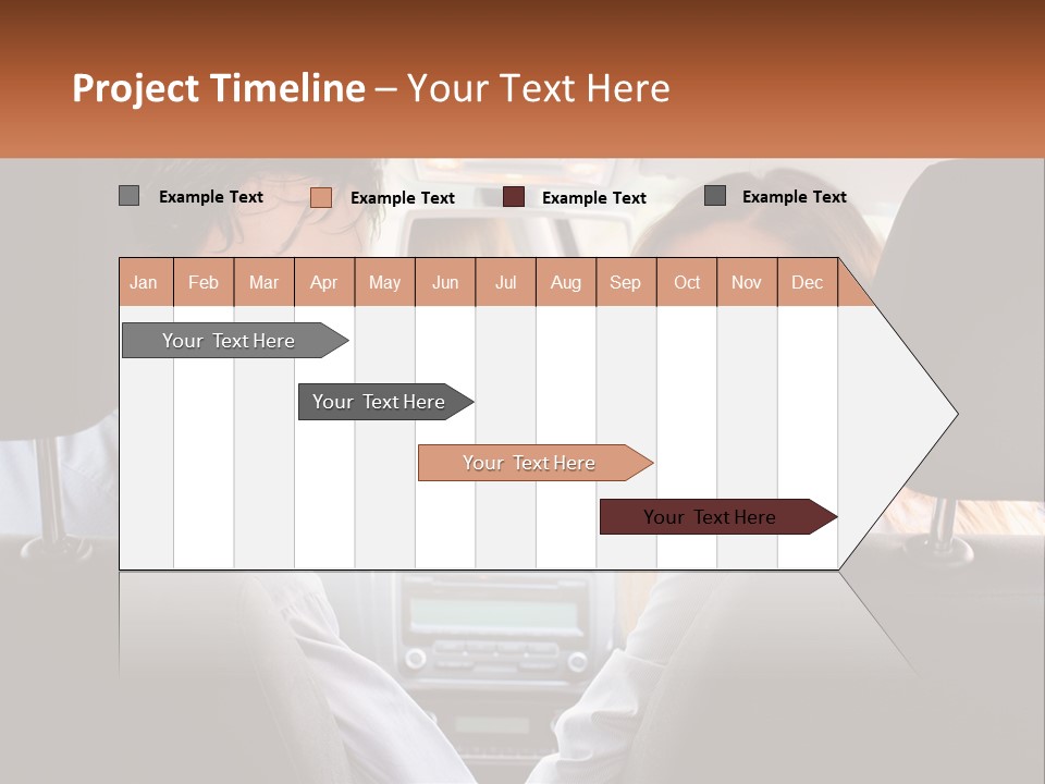 A Man And Woman Sitting In The Back Seat Of A Car PowerPoint Template