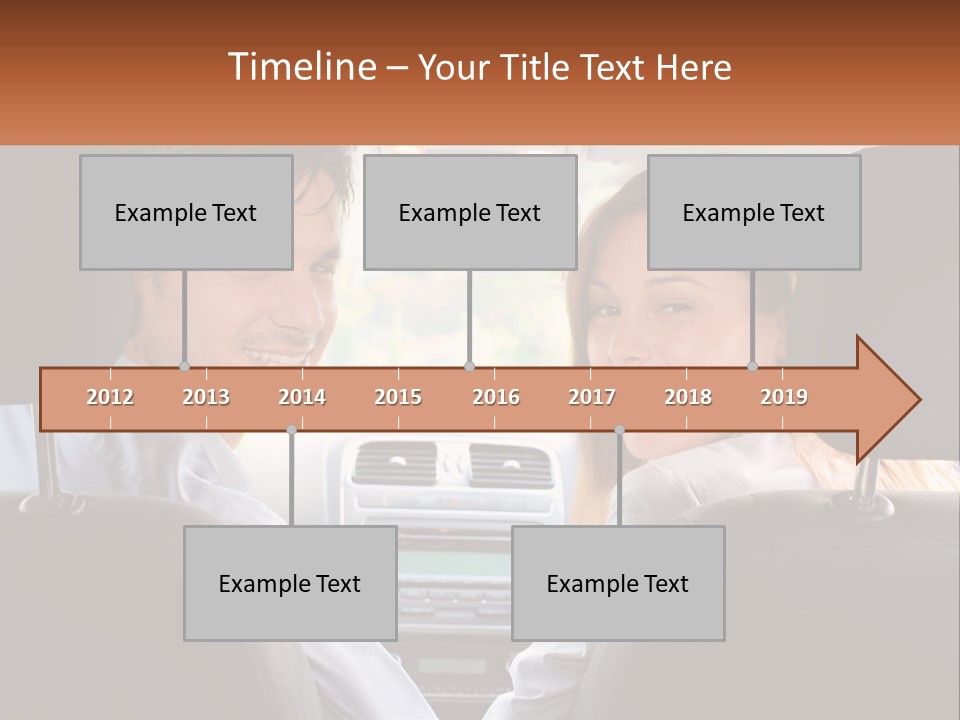 A Man And Woman Sitting In The Back Seat Of A Car PowerPoint Template