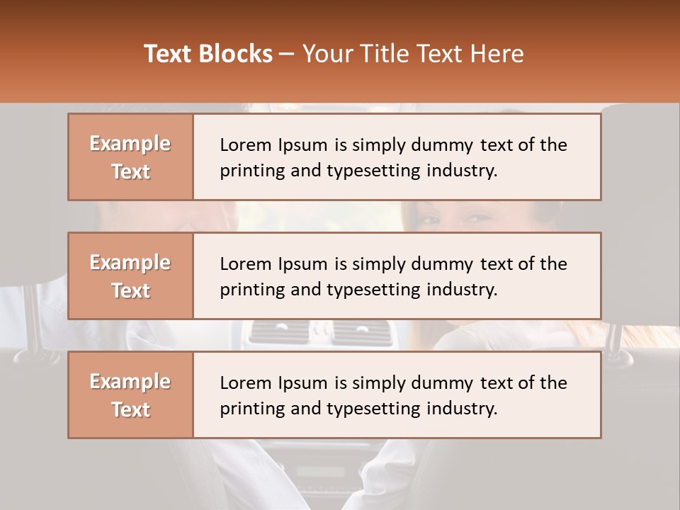 A Man And Woman Sitting In The Back Seat Of A Car PowerPoint Template