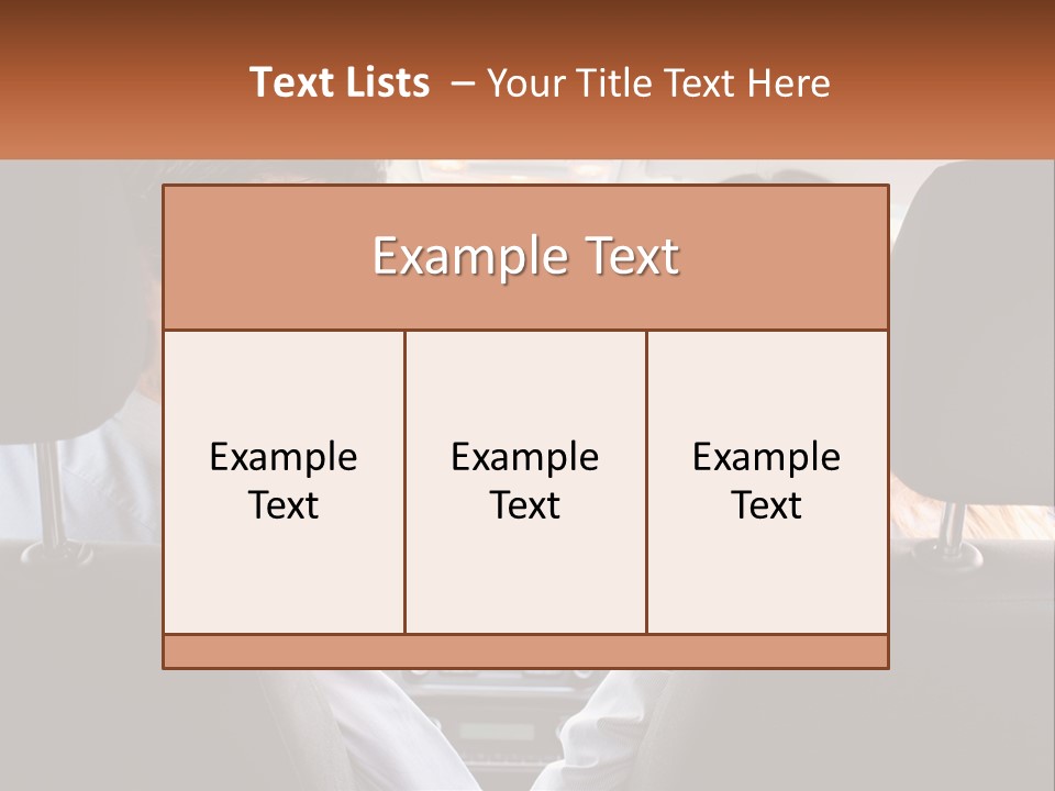 A Man And Woman Sitting In The Back Seat Of A Car PowerPoint Template