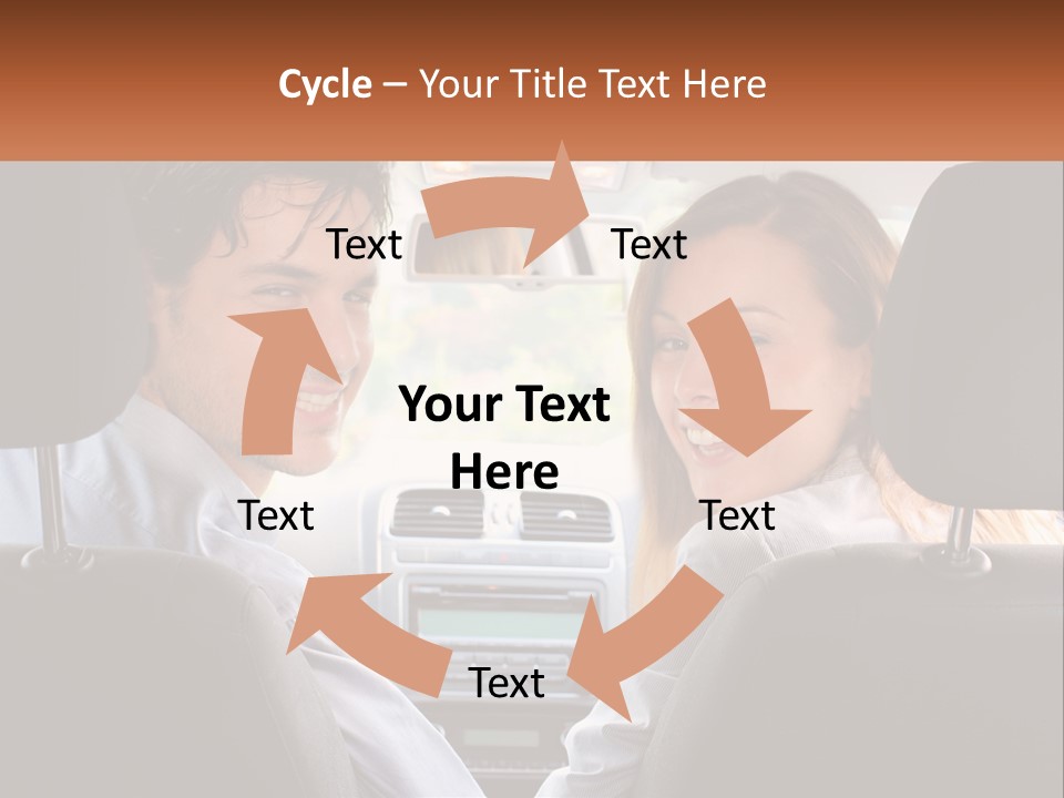 A Man And Woman Sitting In The Back Seat Of A Car PowerPoint Template