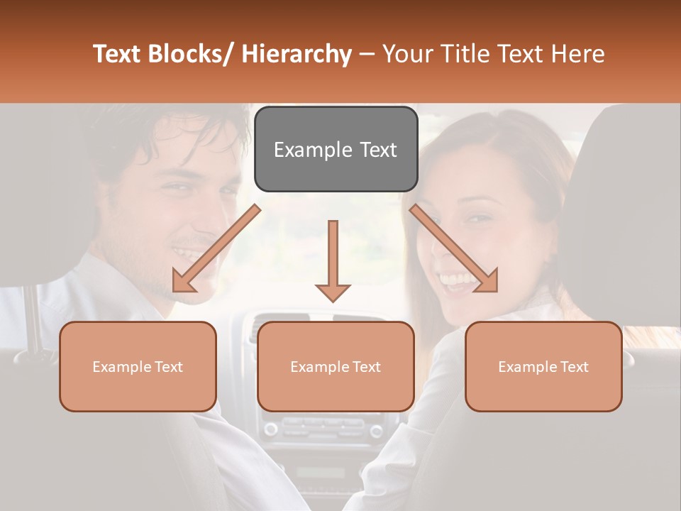 A Man And Woman Sitting In The Back Seat Of A Car PowerPoint Template