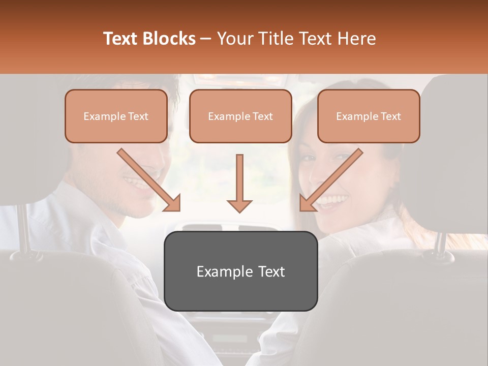 A Man And Woman Sitting In The Back Seat Of A Car PowerPoint Template