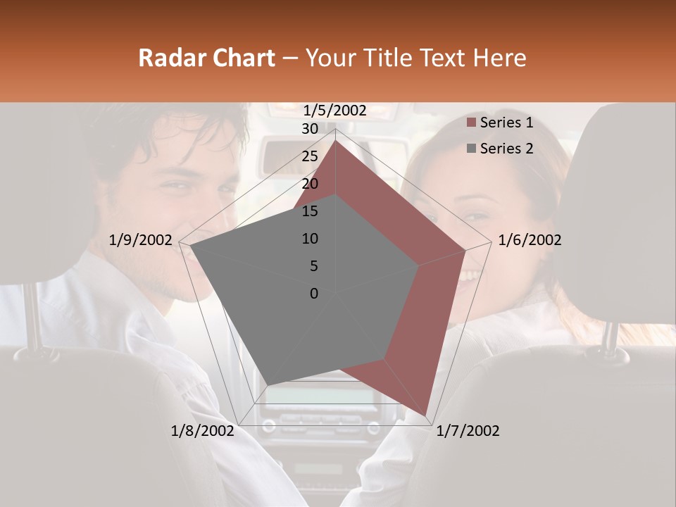 A Man And Woman Sitting In The Back Seat Of A Car PowerPoint Template