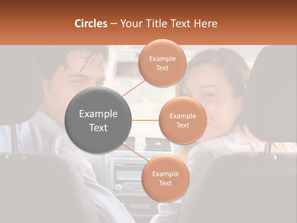 A Man And Woman Sitting In The Back Seat Of A Car PowerPoint Template