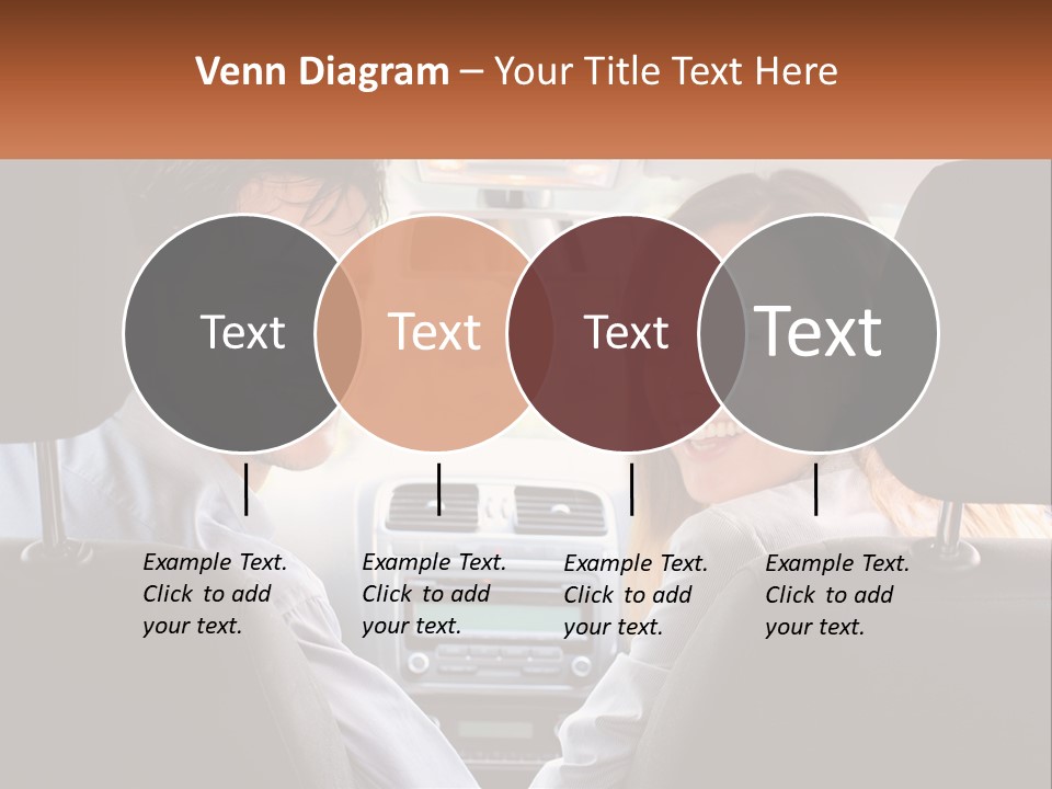 A Man And Woman Sitting In The Back Seat Of A Car PowerPoint Template