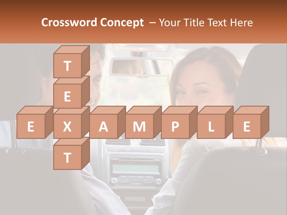 A Man And Woman Sitting In The Back Seat Of A Car PowerPoint Template