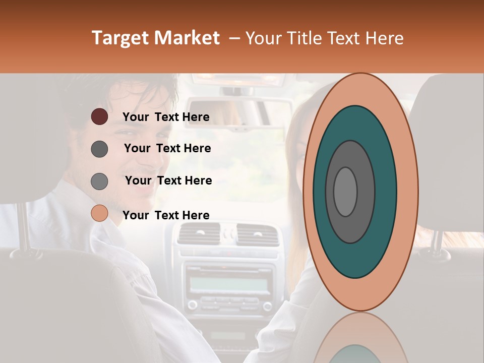 A Man And Woman Sitting In The Back Seat Of A Car PowerPoint Template