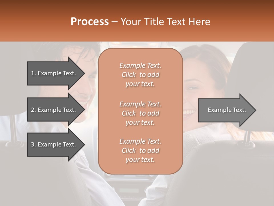 A Man And Woman Sitting In The Back Seat Of A Car PowerPoint Template