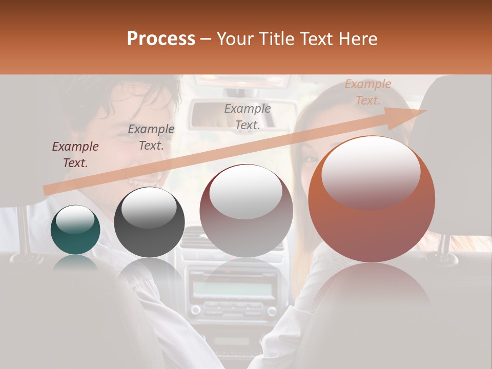 A Man And Woman Sitting In The Back Seat Of A Car PowerPoint Template