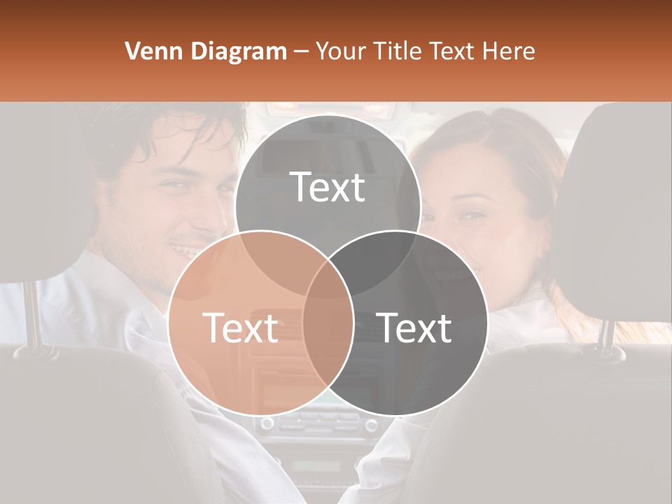 A Man And Woman Sitting In The Back Seat Of A Car PowerPoint Template