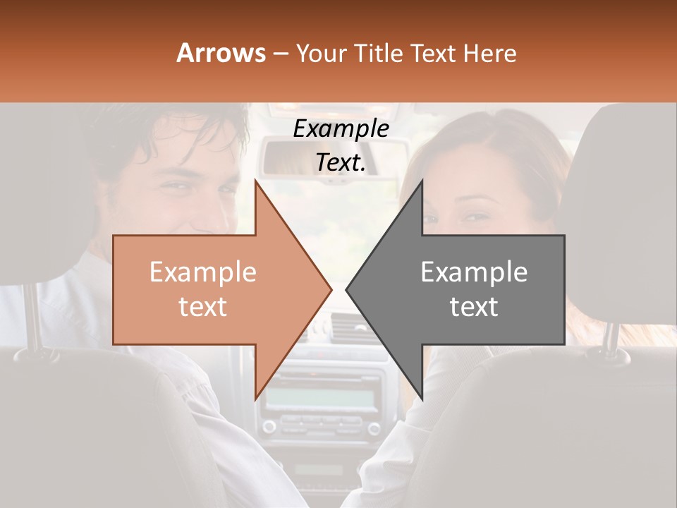 A Man And Woman Sitting In The Back Seat Of A Car PowerPoint Template