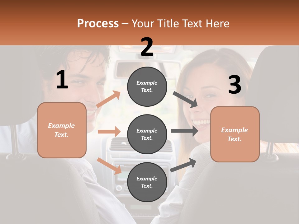 A Man And Woman Sitting In The Back Seat Of A Car PowerPoint Template