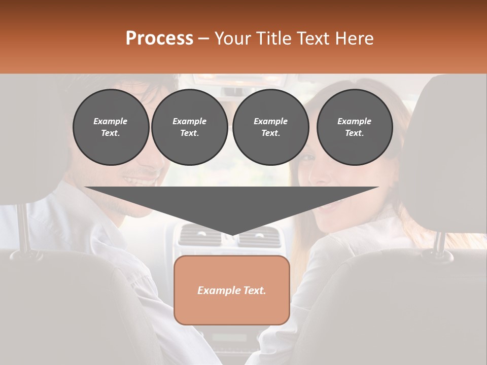 A Man And Woman Sitting In The Back Seat Of A Car PowerPoint Template