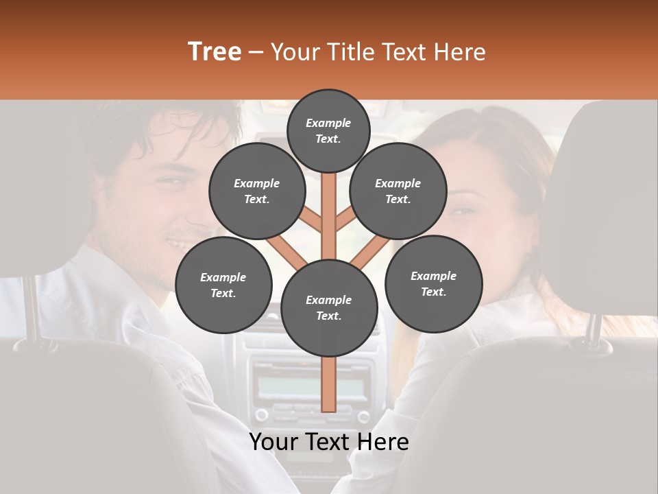 A Man And Woman Sitting In The Back Seat Of A Car PowerPoint Template