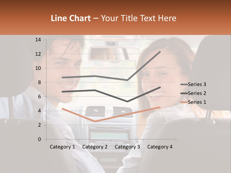 A Man And Woman Sitting In The Back Seat Of A Car PowerPoint Template