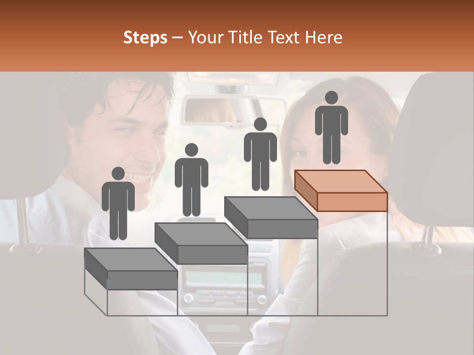 A Man And Woman Sitting In The Back Seat Of A Car PowerPoint Template