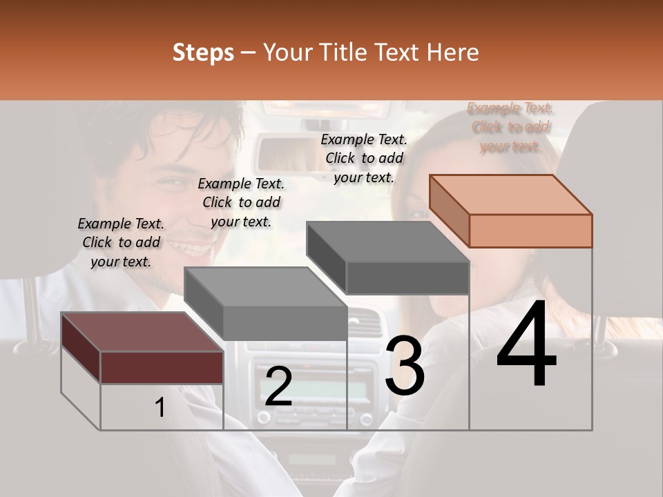 A Man And Woman Sitting In The Back Seat Of A Car PowerPoint Template