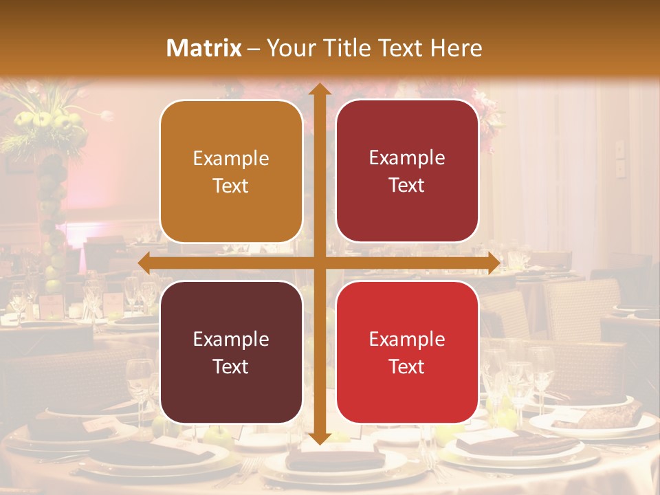 A Table With A Vase Of Flowers On Top Of It PowerPoint Template