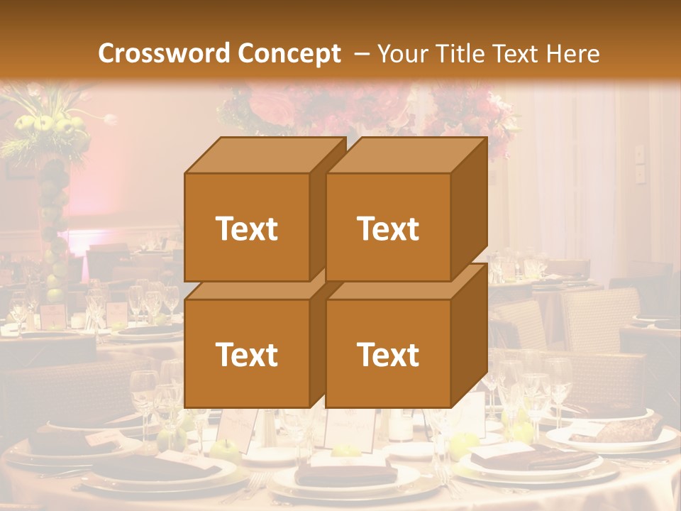 A Table With A Vase Of Flowers On Top Of It PowerPoint Template