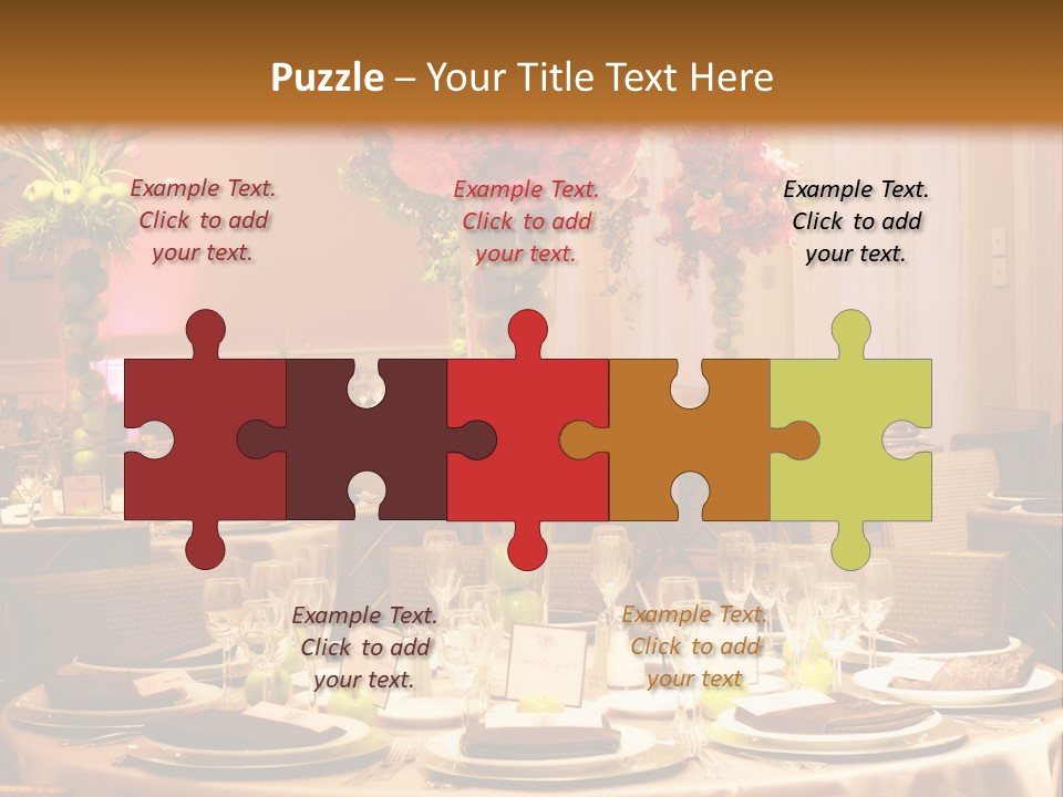 A Table With A Vase Of Flowers On Top Of It PowerPoint Template