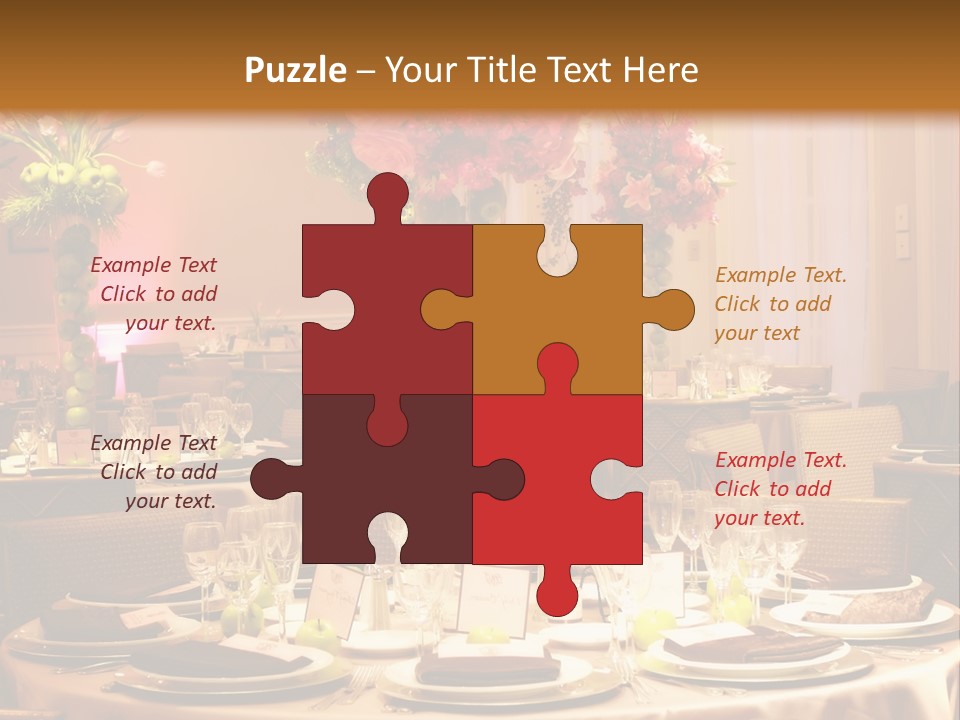 A Table With A Vase Of Flowers On Top Of It PowerPoint Template