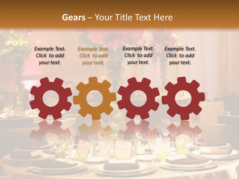 A Table With A Vase Of Flowers On Top Of It PowerPoint Template