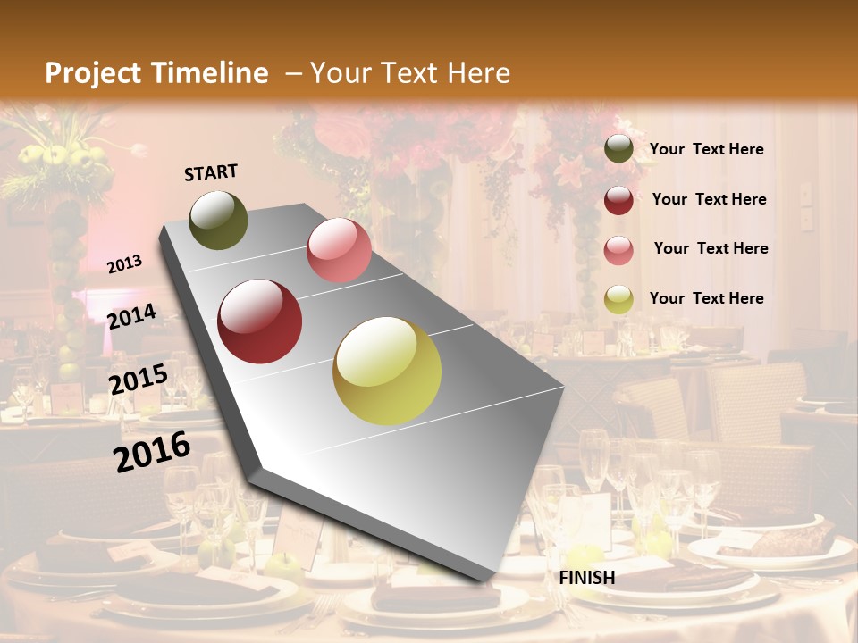 A Table With A Vase Of Flowers On Top Of It PowerPoint Template