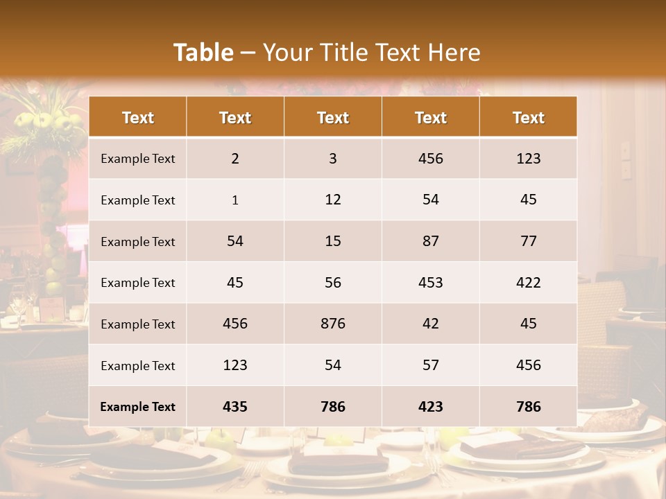 A Table With A Vase Of Flowers On Top Of It PowerPoint Template