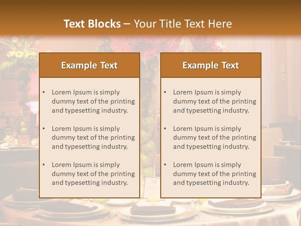 A Table With A Vase Of Flowers On Top Of It PowerPoint Template