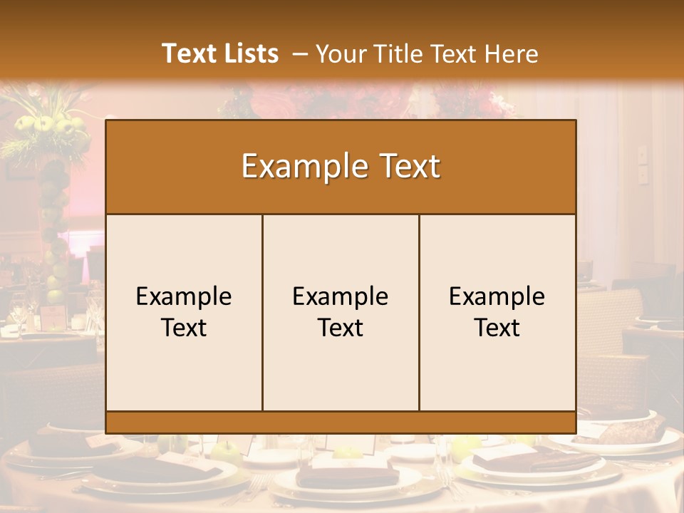 A Table With A Vase Of Flowers On Top Of It PowerPoint Template