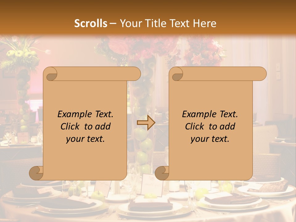 A Table With A Vase Of Flowers On Top Of It PowerPoint Template