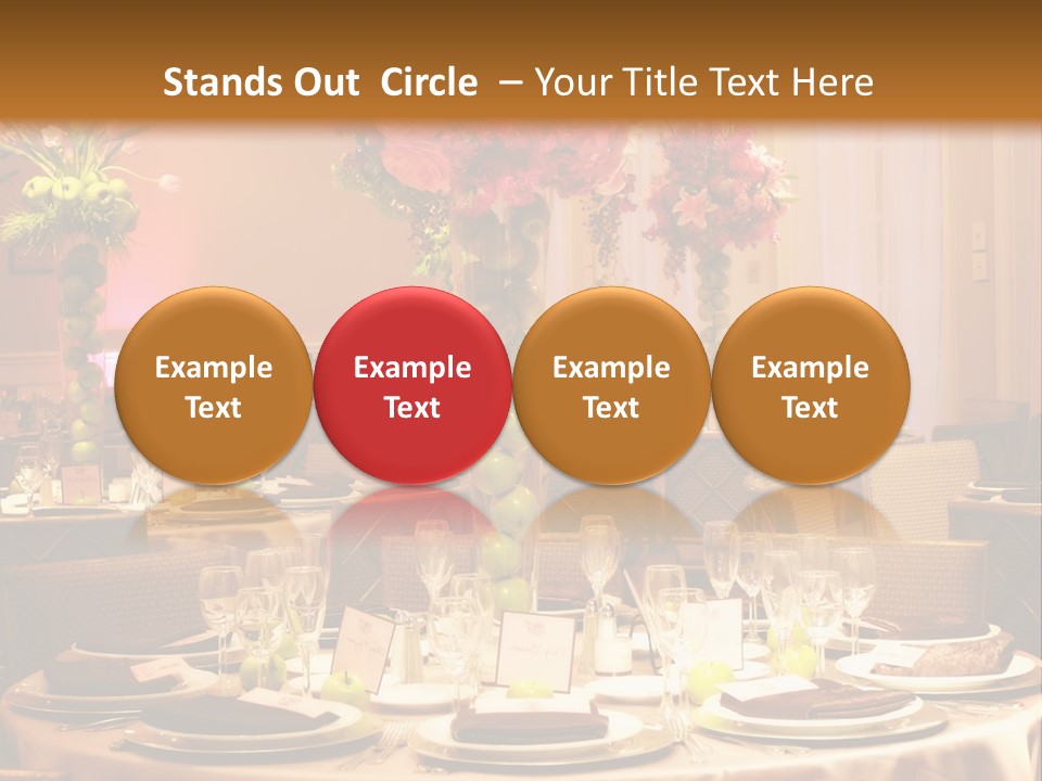 A Table With A Vase Of Flowers On Top Of It PowerPoint Template