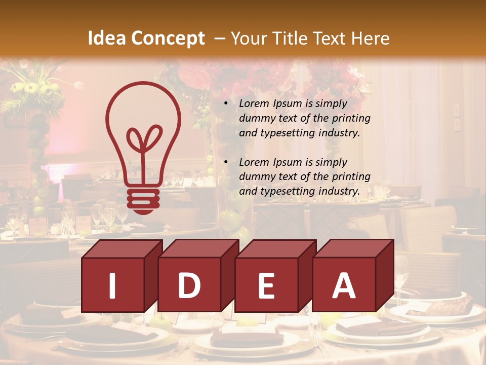 A Table With A Vase Of Flowers On Top Of It PowerPoint Template