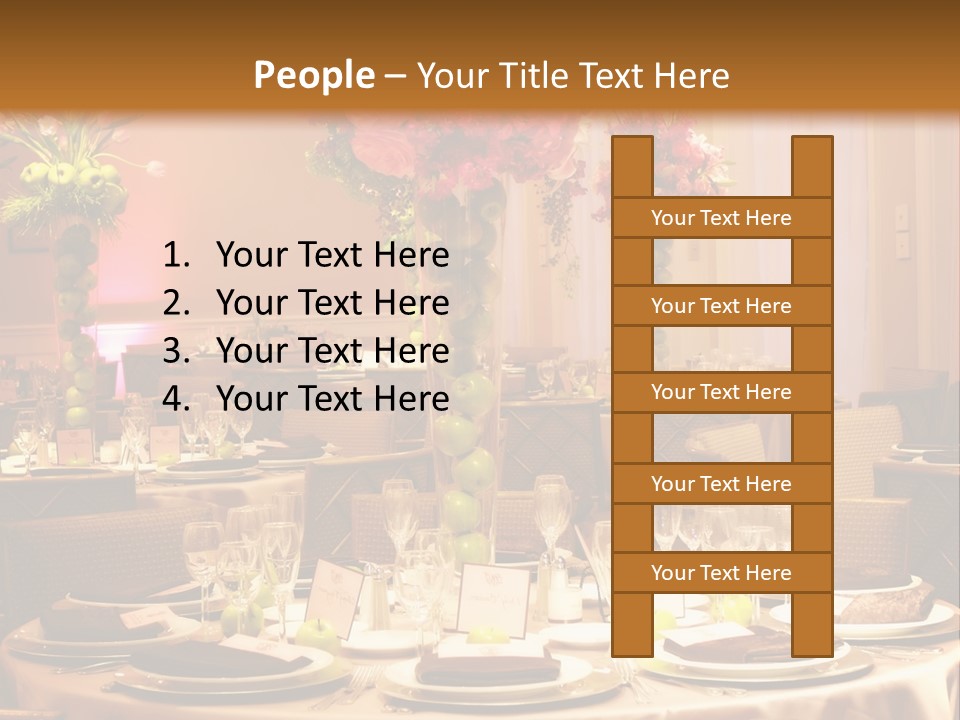 A Table With A Vase Of Flowers On Top Of It PowerPoint Template