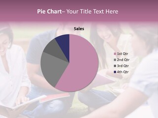 A Group Of People Sitting Around Each Other PowerPoint Template