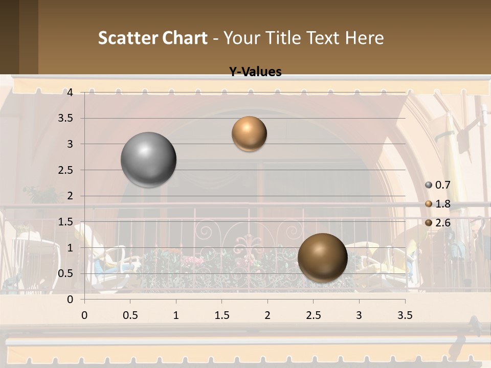 A Balcony With Chairs And A Yellow Awning PowerPoint Template