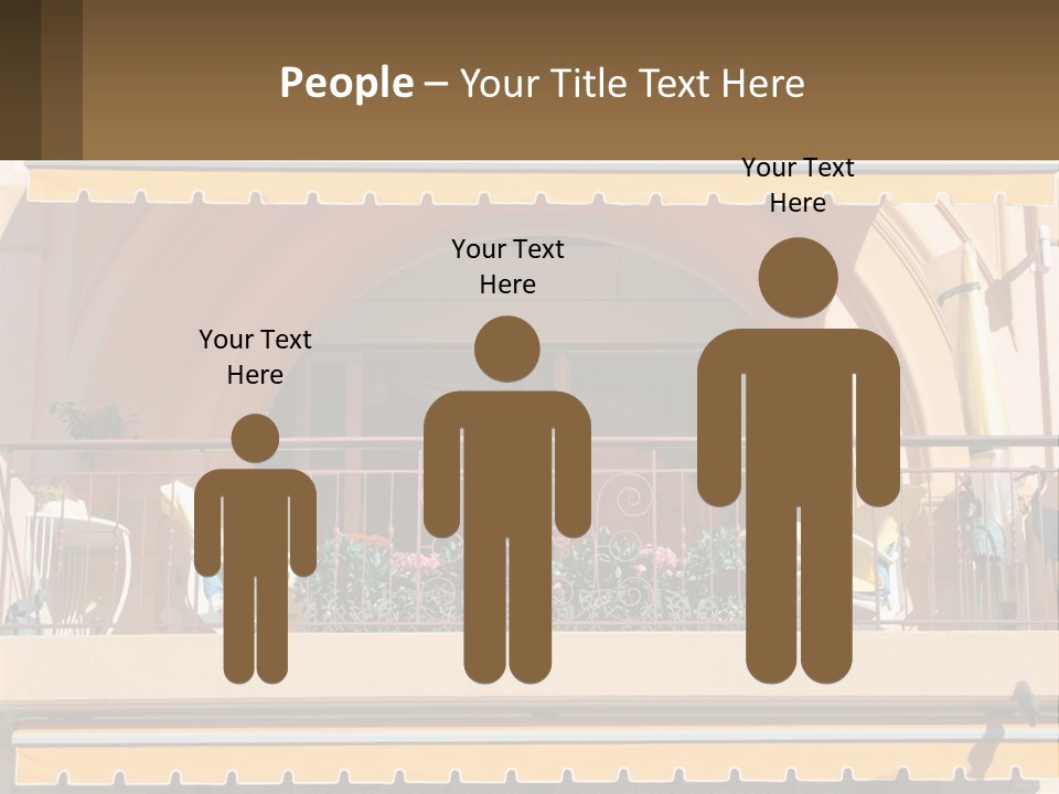 A Balcony With Chairs And A Yellow Awning PowerPoint Template