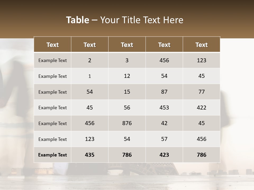 A Group Of People Standing In Front Of The Eiffel Tower PowerPoint Template