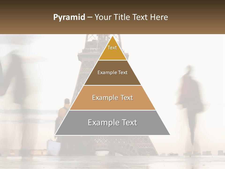 A Group Of People Standing In Front Of The Eiffel Tower PowerPoint Template