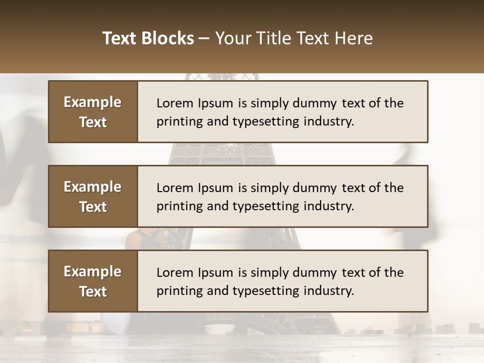 A Group Of People Standing In Front Of The Eiffel Tower PowerPoint Template