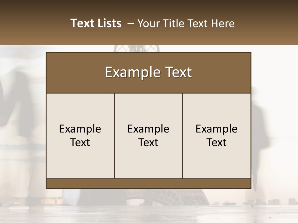A Group Of People Standing In Front Of The Eiffel Tower PowerPoint Template