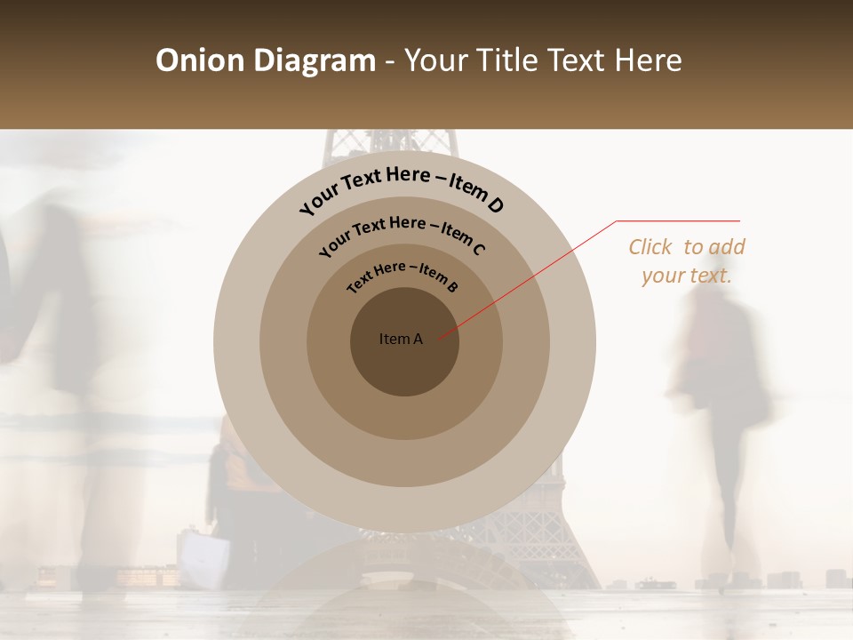 A Group Of People Standing In Front Of The Eiffel Tower PowerPoint Template